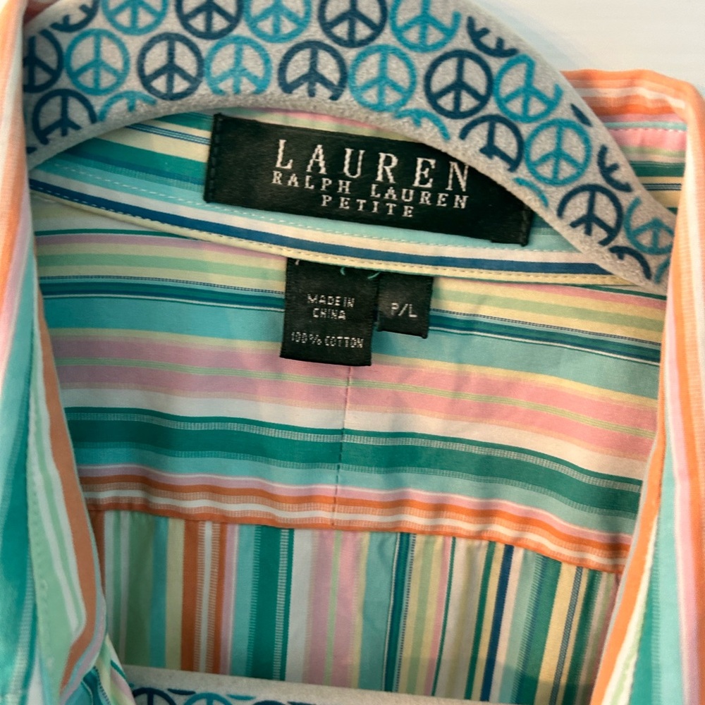 Ralph Lauren button down petite large - Picture 2 of 8